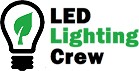 LED lighting Crew logo with text