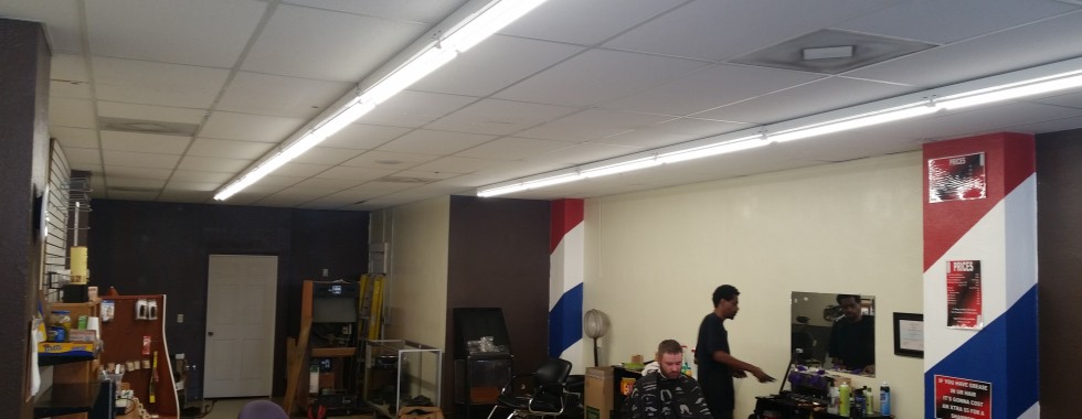 Wilson's Barber Shop LED lighting upgrade
